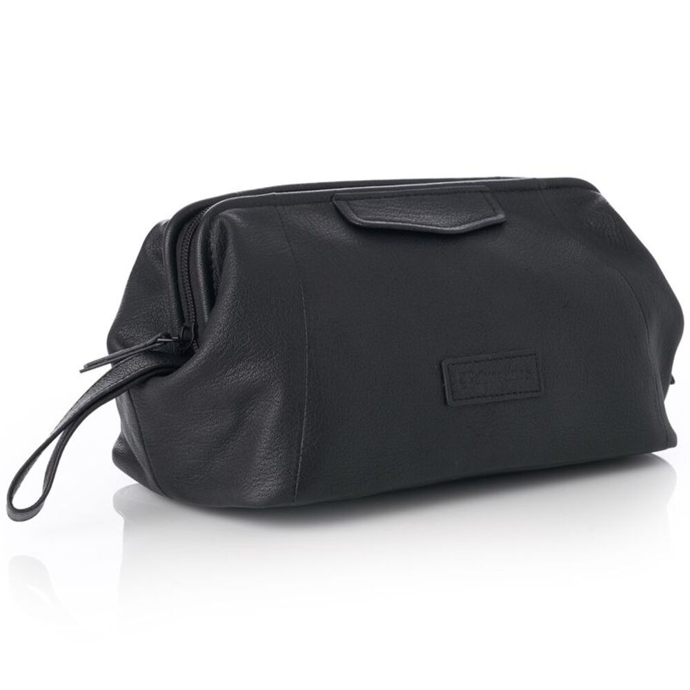 Alpine Swiss Lauter Toiletry Bag Genuine Leather Shaving Kit Dop Kit Travel Case